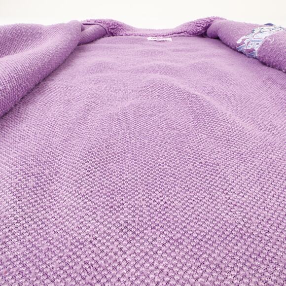 Care Bears Womens XXL Crop Full Zip Fleece Embroidered Grumpy Bear Purple Cozy - Picture 9 of 11